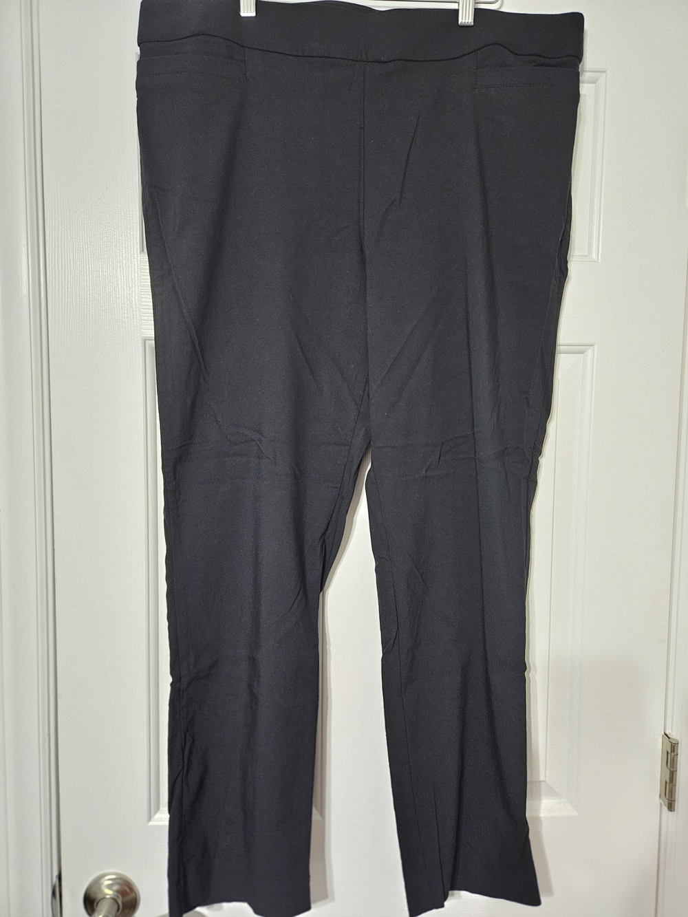 croft & barrow Black Tailored Straight-Leg Trousers